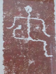 Two Original Hawaiian Handmade Petroglyphs on Tapa Cloth Signed by J. How Framed