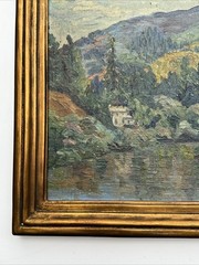 ANTIQUE AMERICAN IMPRESSIONIST PAINTING LANDSCAPE INDIANA CALIFORNIA KENNEDY