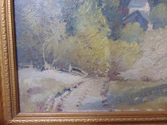 Ernest T. Fredericks Oil on Canvas Landscape Farm Hill Signed 14″ x 11″ Trees