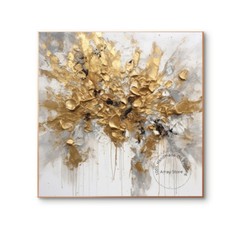 Golden Light Overflowing With Gold Foil Oil Painting On Canvas Handpainted Decor