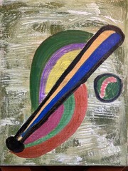 8×10 Acrylic Painting Specialist Batter Up „Sports Series“ One-Time Drop Only