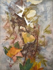 Pang Tseng Ying Signed Original Watercolor/Gouache-Birds and Flowers
