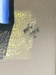 Vintage 1976 Signed Original Clown Painting Martin Hidalgo