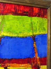 Flevve Vannier „An Abstract Composition“ Oil Painting – Signed And Framed