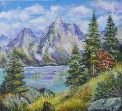 art 23 original painting 45,5×42 cm C016 FO art oil artwork modern landscape