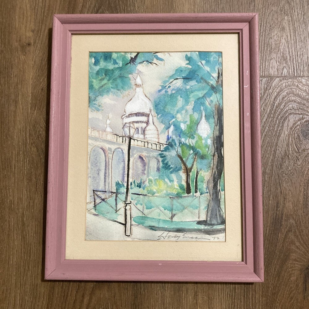 1972 Original SIGNED Watercolor Painting – Tain Church – Scotland