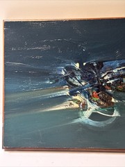 SERGIO MOYANO PAINTING 1960’s ABSTRACT EXPRESSIONISM MODERNISM LISTED FAMOUS Oil
