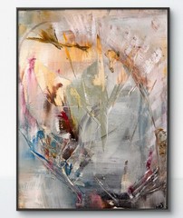 Abstract Original Fine Art Expressionism 12×16 Overcome Handmade Signed Fine Art