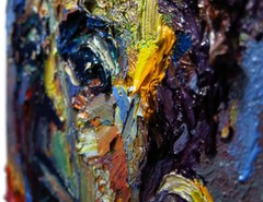 PORTRAIT OIL█PAINTING OUTSIDER IMPRESSIONIST ART█SIGNED ABSTRACT ORIGINAL MALE A
