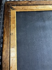 Vintage Framed Black Velvet Jesus Crucified Crucifixion Cross Painting 22” X 14”