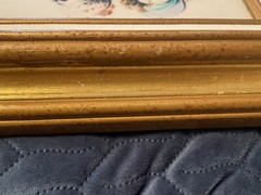 Engraved Art Deco Picture Yesterday Tomorrow by Mary Vickers Framed,signed