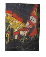 Toscana 55×40 Genuine Oil painting art academy Düsseldorf Max Müller Krefeld unique