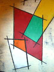 Abstract Acrylic Painting „Planks & Ladders #2“ by Anthony Charles