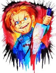 One watercolor Painting print, anime, comic, etc 11×15″ (Print Bundle Options)