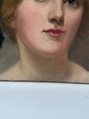 JEAN PAUL SELINGER PAINTING PRETTY WOMAN FEMALE MODEL LISTED FAMOUS ANTIQUE OIL