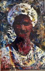Isac Vieira Abstract Portrait Impressionist Oil Painting Brazilian Artist