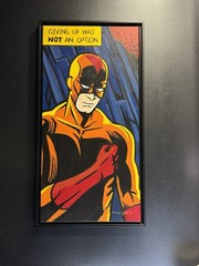 Original Pop Art Comic Style Paintings (2) Signed, Framed Jean Gray & Daredevil