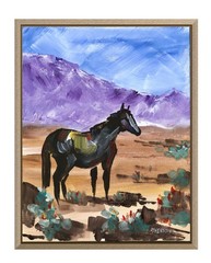 Atherton 11×14 Original Expressionism Acrylic Painting „Horse in Desert“ signed