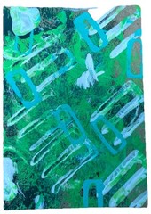 ACEO art card Original 2.5” X 3.5” One Of A Kind Mixed Media Signed By Artist!