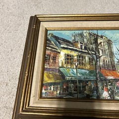 Vintage Signed European Cityscape Oil Painting Framed Impressionist Rome Scene