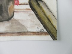 Ingeborg Jakob Wilhelmshaven watercolor autographed dated 13×18.5cm To-5033
