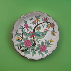 Decorative Chinese plate wall hanging 8″