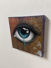 Blue Eye Drip Original Painting Tattoo Art graffiti Art Street Art