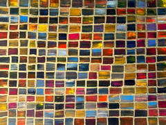 Painting Original Mosaic Abstract Art Matted 11×14 Acrylic Jimarieart