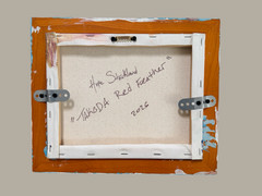 Hope Strickland “Takoda Red Feather” Original Southwest Folk Art Painting Frame