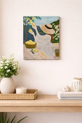 Original Oil Painting Lemon Lady Positano Amalfi Coast Signed COA
