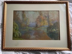 Fannie Eliza Duvall – California Artist – Paris 1918 – Antique Pastel – Signed