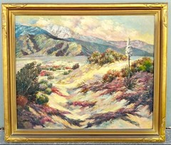 Frances Upson Young (1870 – 1950) Oil Painting The Edge of the Desert