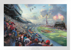 Thomas Kinkade ~ Daytona NASCAR Thunder ~ 18×27 G/P ~ Litho on Archival Paper