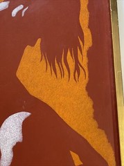 Vintage Painting Abstract Mexican Modernism Pointillism Expressionism Large