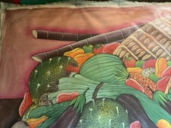 Signed Haitian fruit vegetables and basket original large painting on Canvas