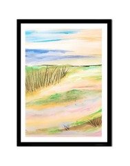 Original Abstract Art 11×14 Painting On Heavy Paper Mixed Media Landscape