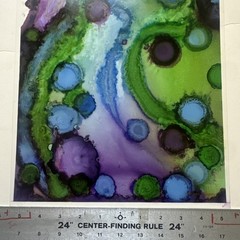 Beautiful , Unique , Original Hand Made -Alcohol Ink Painting on Plastic Resin