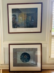 Pair of Contemporary Oil on Paper Gourd Still Life Paintings, Signed „GW“, 2006
