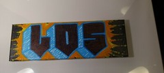 Original Graffiti Art On Canvas“LOS“ANGELES. 4×12 Inches. 1of1.