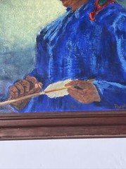 ANTIQUE LANDSCAPE PAINTING AMERICAN Indian LISTED Navajo Gardner Oil 1930’S