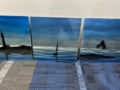 Artwork-Nicholas Yust-Evening Drift a 3-Panel Triptych 2022- $5.5K Appraisal+COA