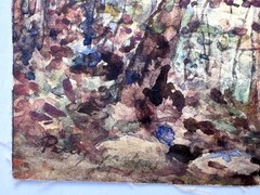 Turn of century Watercolor Cayuga Lake Percy Gray 1869-1952, listed NY/CA artist