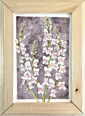 Original Watercolor Painting – Pink Floral Art – Framed Botanical Art Decor