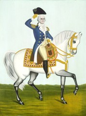 Oil painting horse General-Washington-on-a-White-Charger-American-19th-Century