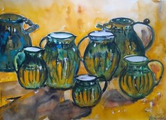 Arisa Strazds – „Ceramics“ – paper/watercolor, 29×42 cm