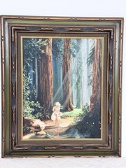 Original 16×20” Paul Detlefsen “Enchanted Valley” Painting C.1960