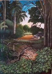 Acrylic/Canvas by yanier pino „Escondido en mis suen̈os“ cuban art 36×26 cm