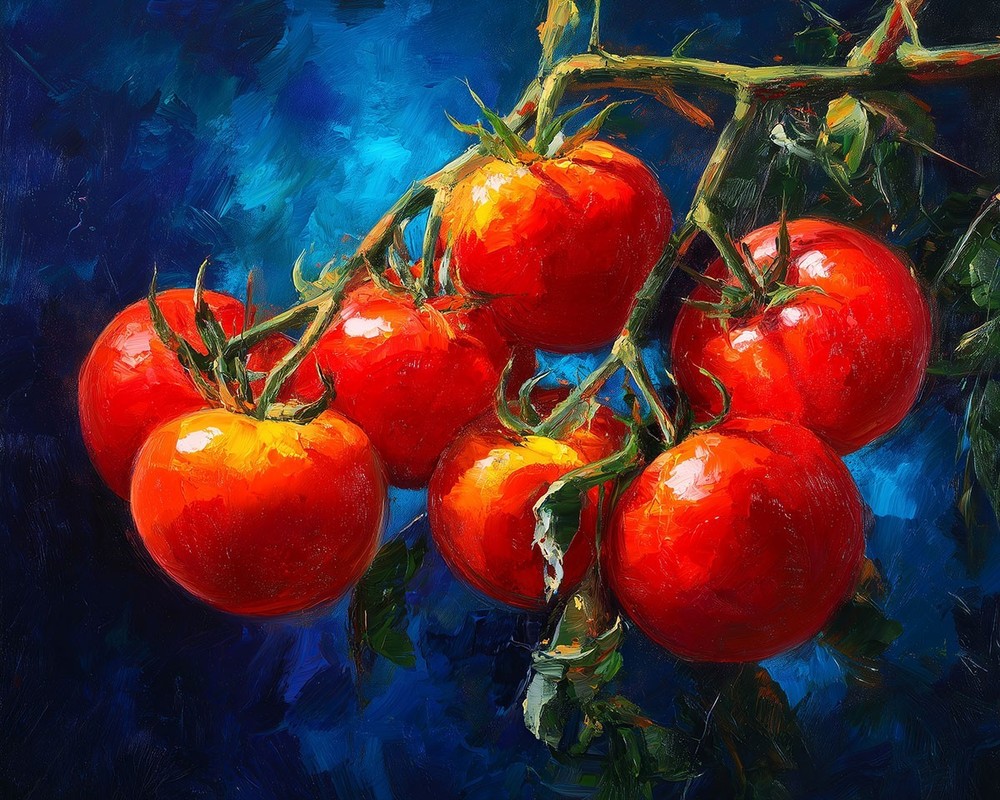 Leonid Afremov TOMATO TEMPTATION Oil Painting 30″x24″ by Official Studio GICLEE