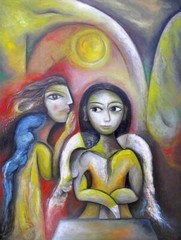 Roxana Donisanu – Original Signed Oil Painting BEFORE SILENT (2004) 22.5″ x 31″