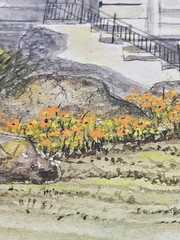 Dan Mancini Original Watercolor Painting Coquille River Lighthouse Oregon Signed